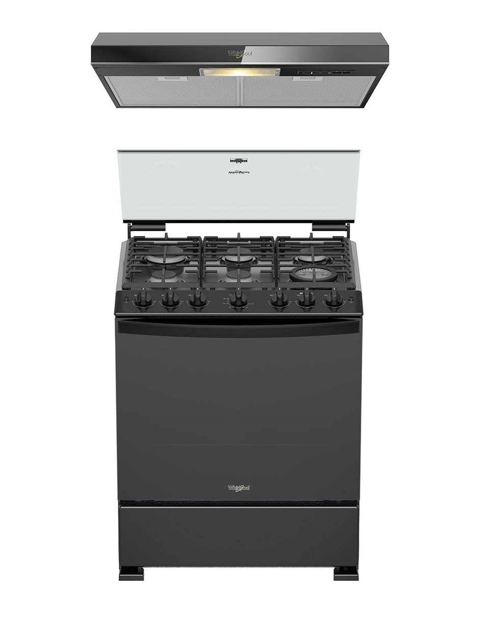 Combo estufa de piso a Gas LP CWFR7000B-HH de 6 quemadores+campana Combo estufa de piso a Gas LP CWFR7000B-HH de 6 quemadores+campana