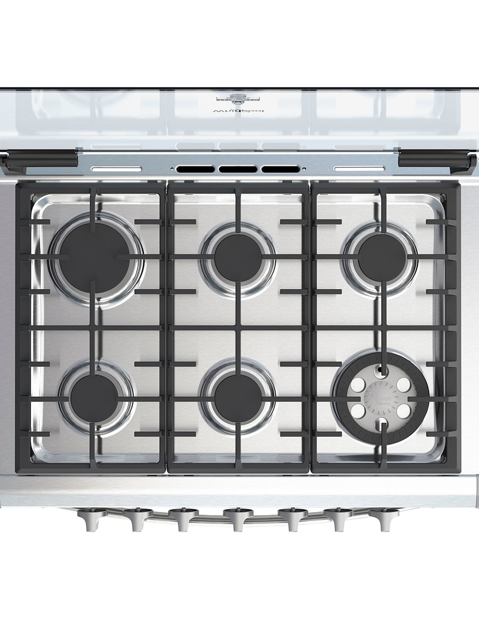 Combo estufa empotrable a Gas LP 76 cm CWER5100S-HH de 6 quemadores+Campana 5