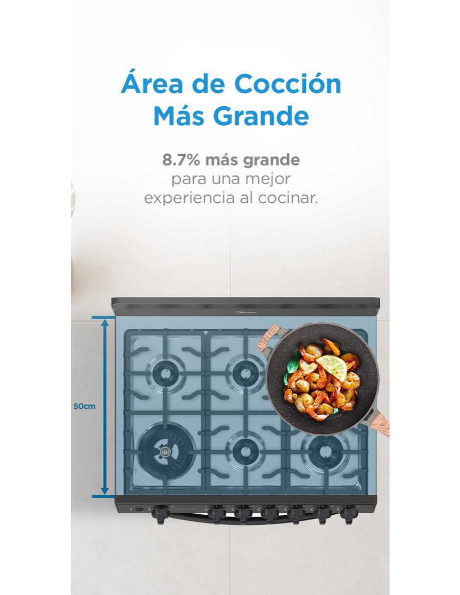 Estufa de piso a gas natural/LP Master Cookplus 75.7 cm MGS30FS1BIABBF de 6 quemadores 8