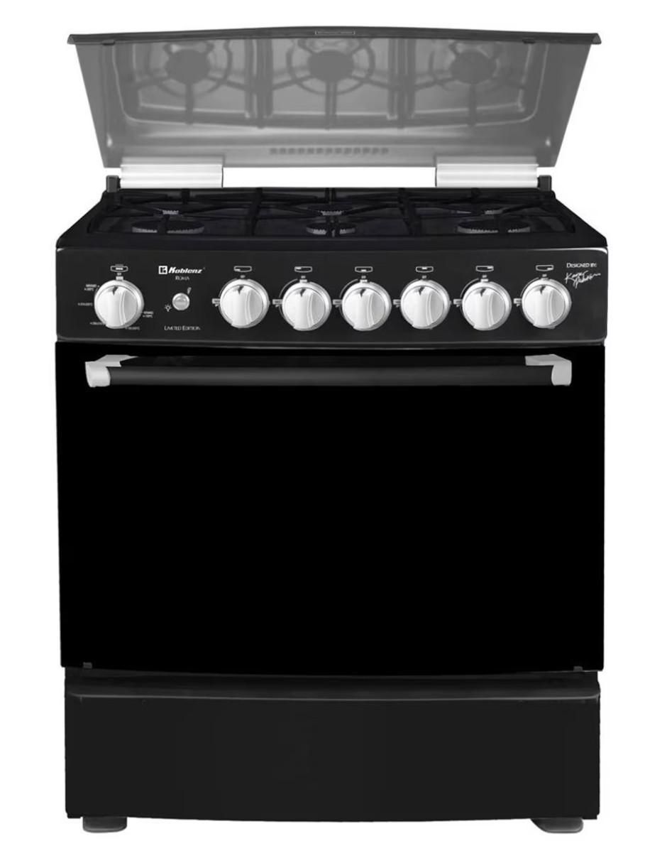 Estufa de piso a gas LP 84 cm EK-501FNM-NEG de 6 quemadores 1