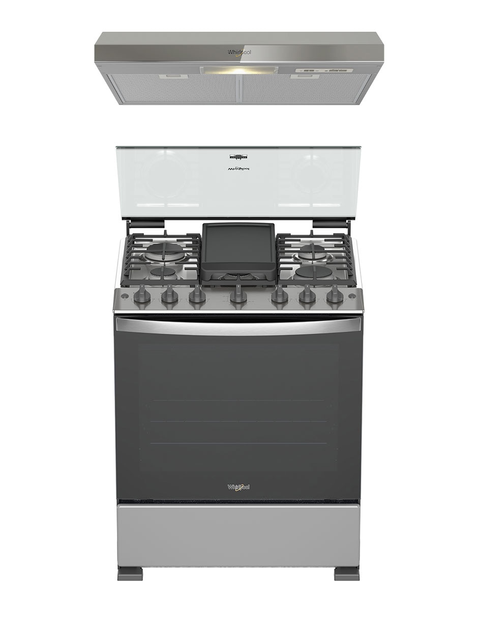 Combo estufa de piso a Gas LP estufa 76 cm campana 80 cm CWFR5200D-HH de 6 quemadores Combo estufa de piso a Gas LP estufa 76 cm campana 80 cm CWFR5200D-HH de 6 quemadores