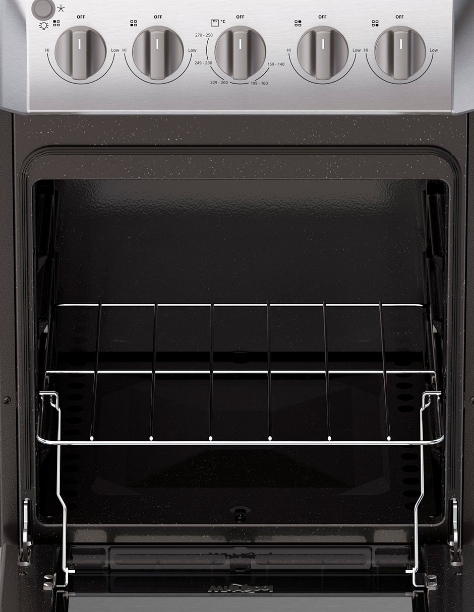 Combo estufa de piso a Gas LP estufa 50 cm campana 60 cm WWR7000SHH de 4 quemadores 5