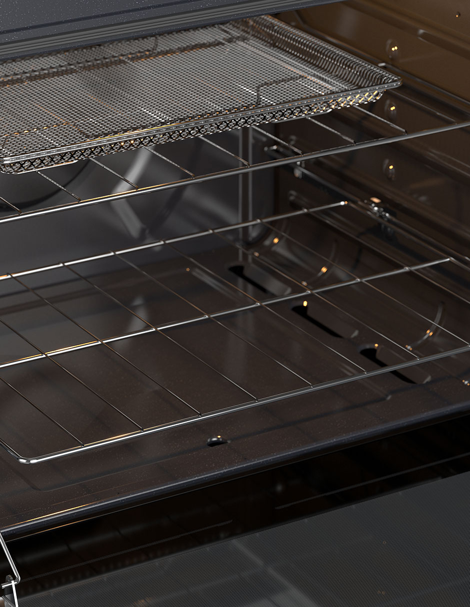 Combo Estufa de piso a gas LP 76 cm CWFR7650S-HH de 5 quemadores + campana 3