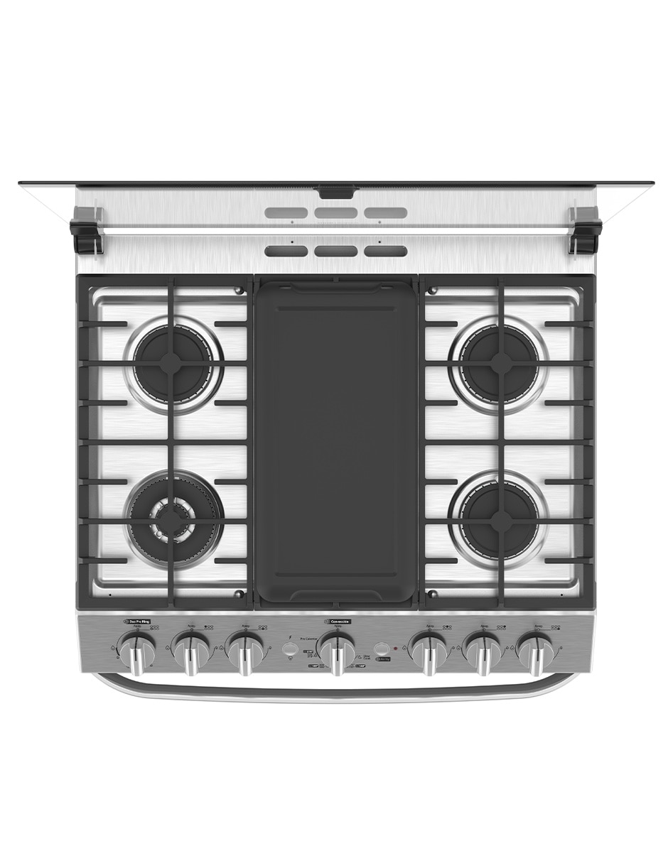 Estufa de piso a Gas LP Air Fry 76 cm EMHA7602DSS0 de 6 quemadores 11