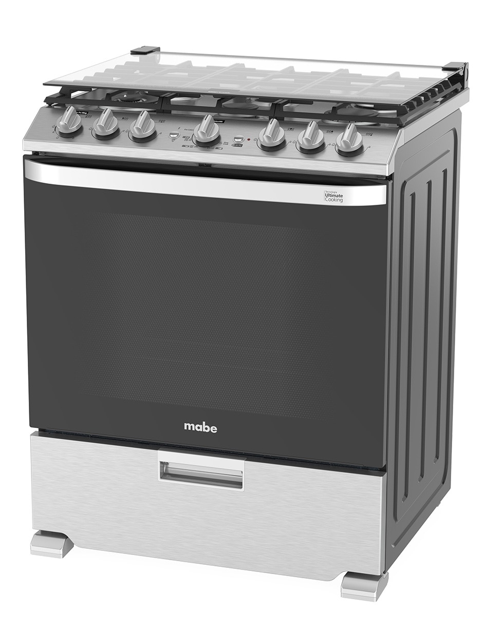 Estufa de piso a Gas LP Air Fry 76 cm EMHA7602DSS0 de 6 quemadores 2