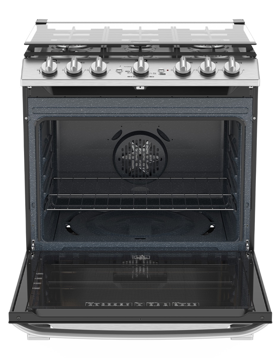 Estufa de piso a Gas LP Air Fry 76 cm EMHA7602DSS0 de 6 quemadores 8