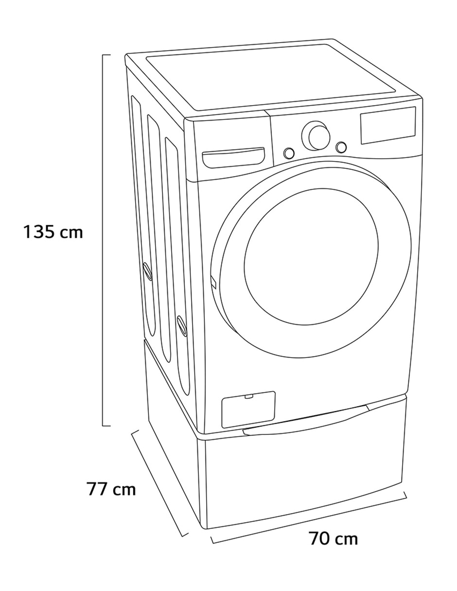 Lavadora 22 kg automática carga frontal  WM22WV26SR.WDP6W 10