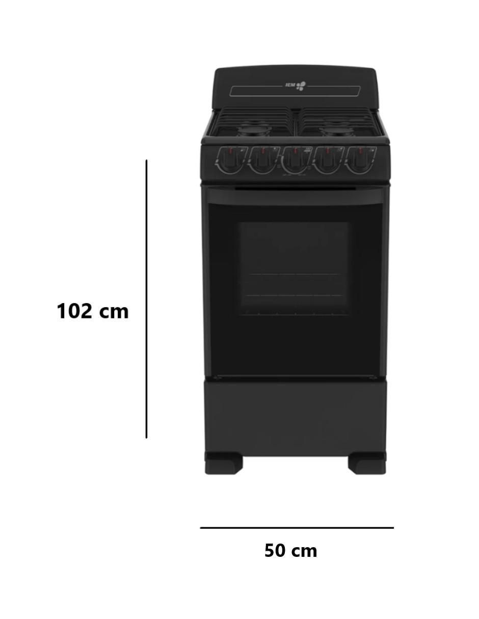 Estufa de piso a gas natural/lp 50 cm EI5020BAPN1 4 quemadores 6