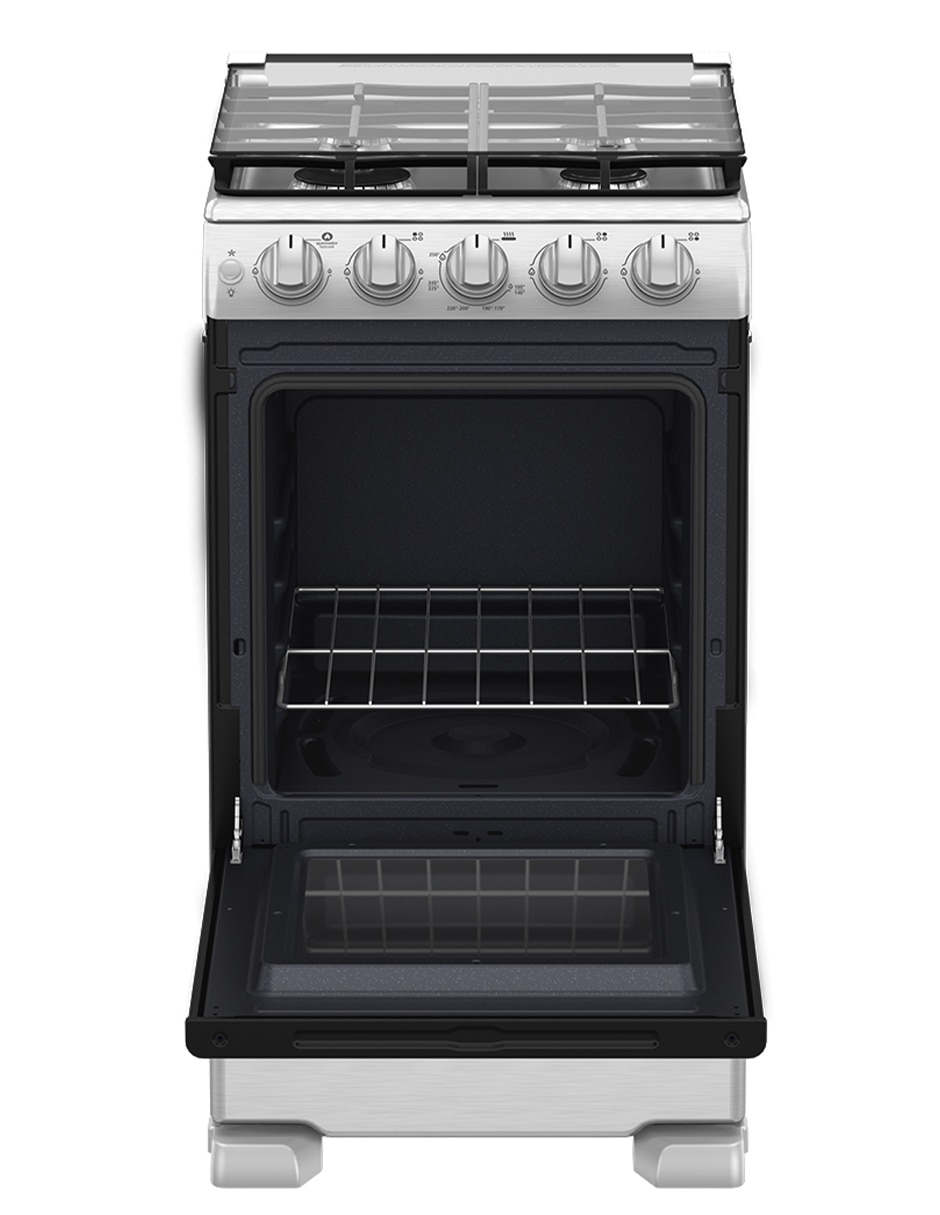 Combo estufa de piso a Gas LP Tecnología Ultimate Cooking y Cleaning 50.60 cm EM5060X2CMPU50 de 4 quemadores + Campana 14