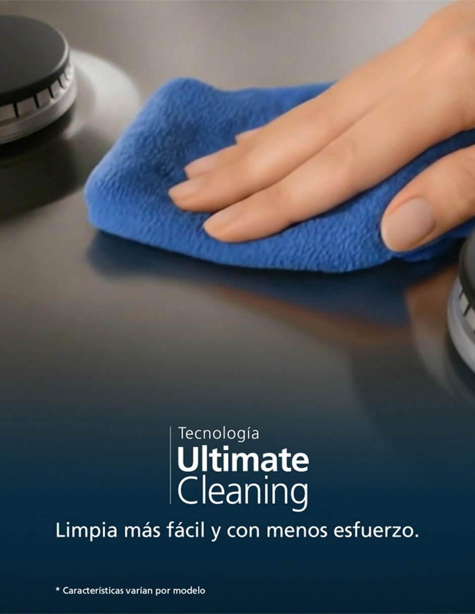 Combo estufa de piso a Gas LP Tecnología Ultimate Cooking y Cleaning 50.60 cm EM5060X2CMPU50 de 4 quemadores + Campana 20