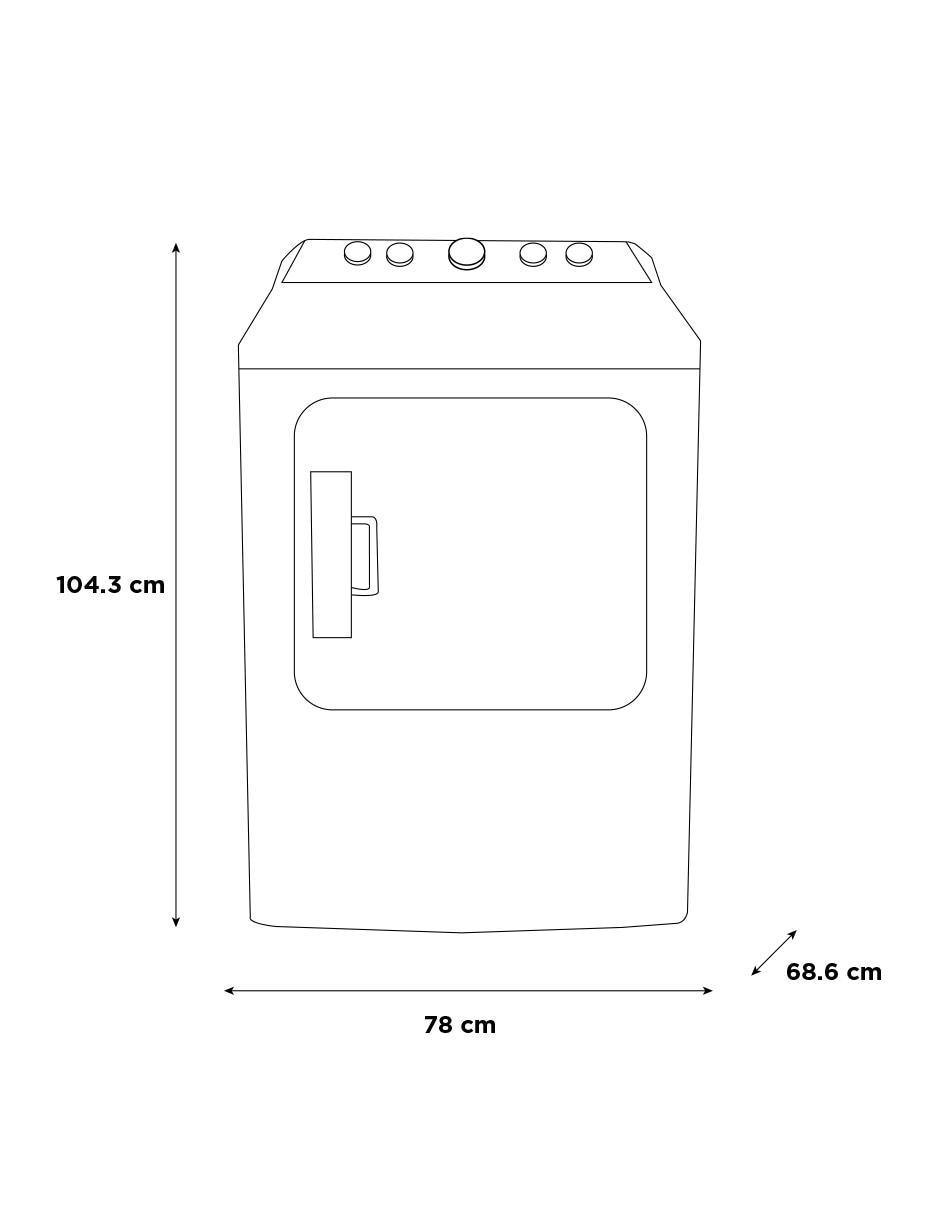 Secadora de gas de 23 kg con 8 ciclos MD500D230/W 7