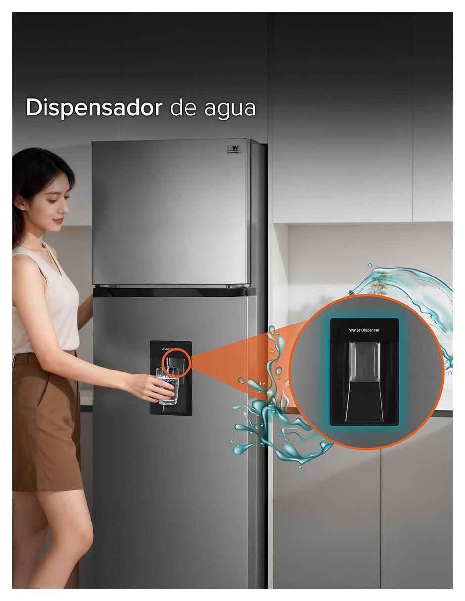 Refrigerador Top mount 9 pies cúbicos Inverter y No Frost WWCR87247HSAWIN 4