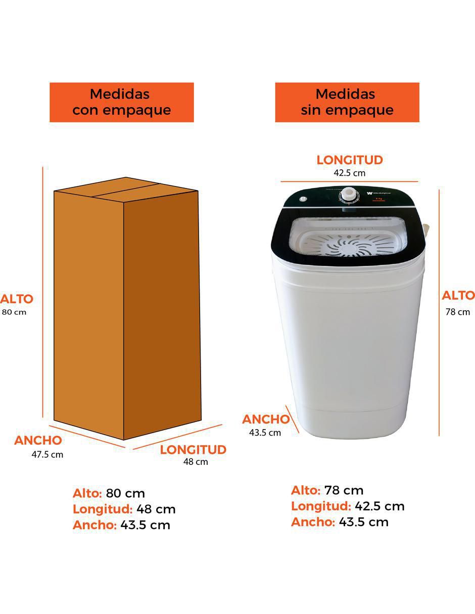 Secadora electrónica de 8 kg con 1 ciclo WWCSD1003MG 6