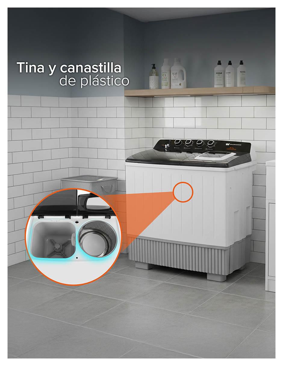 Lavadora doble tina 25 kg semiautomática carga superior WWXCTT332009QBK 2