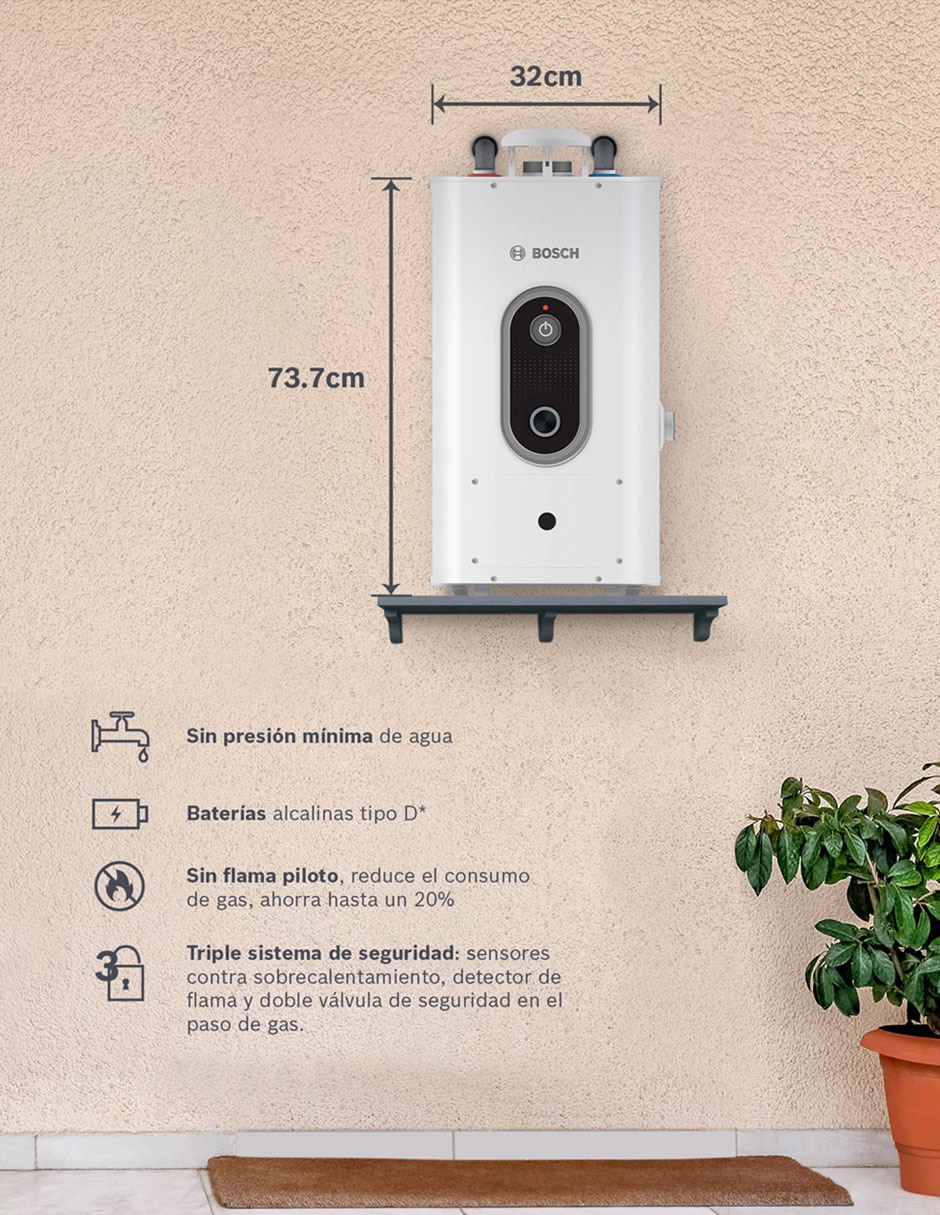 Calentador de paso Recovery Clic 6 L Gas LP 1
