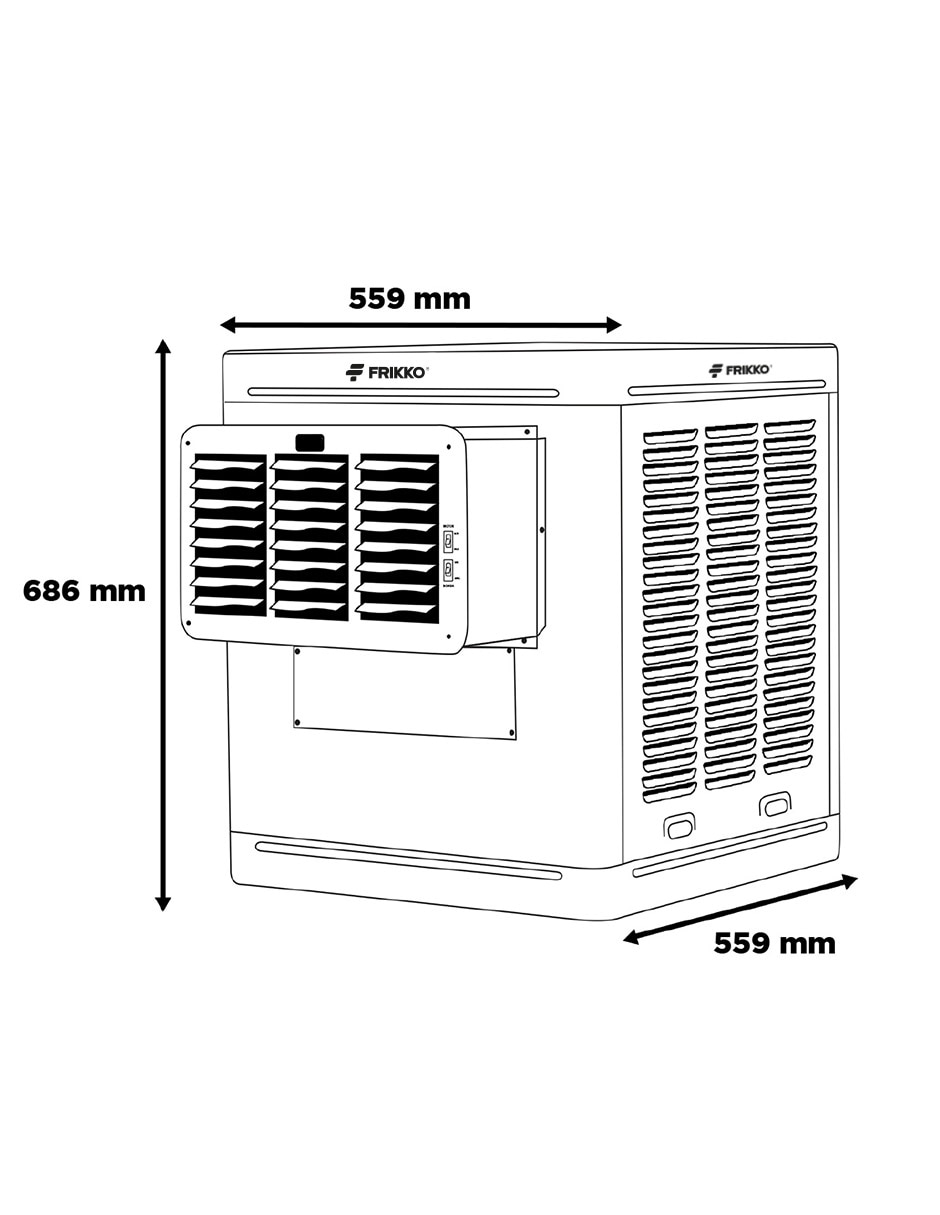 Enfriador evaporativo frío F2800V 110 V 7